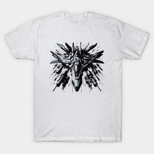 Galactic Battler: Geometric Warship T-Shirt